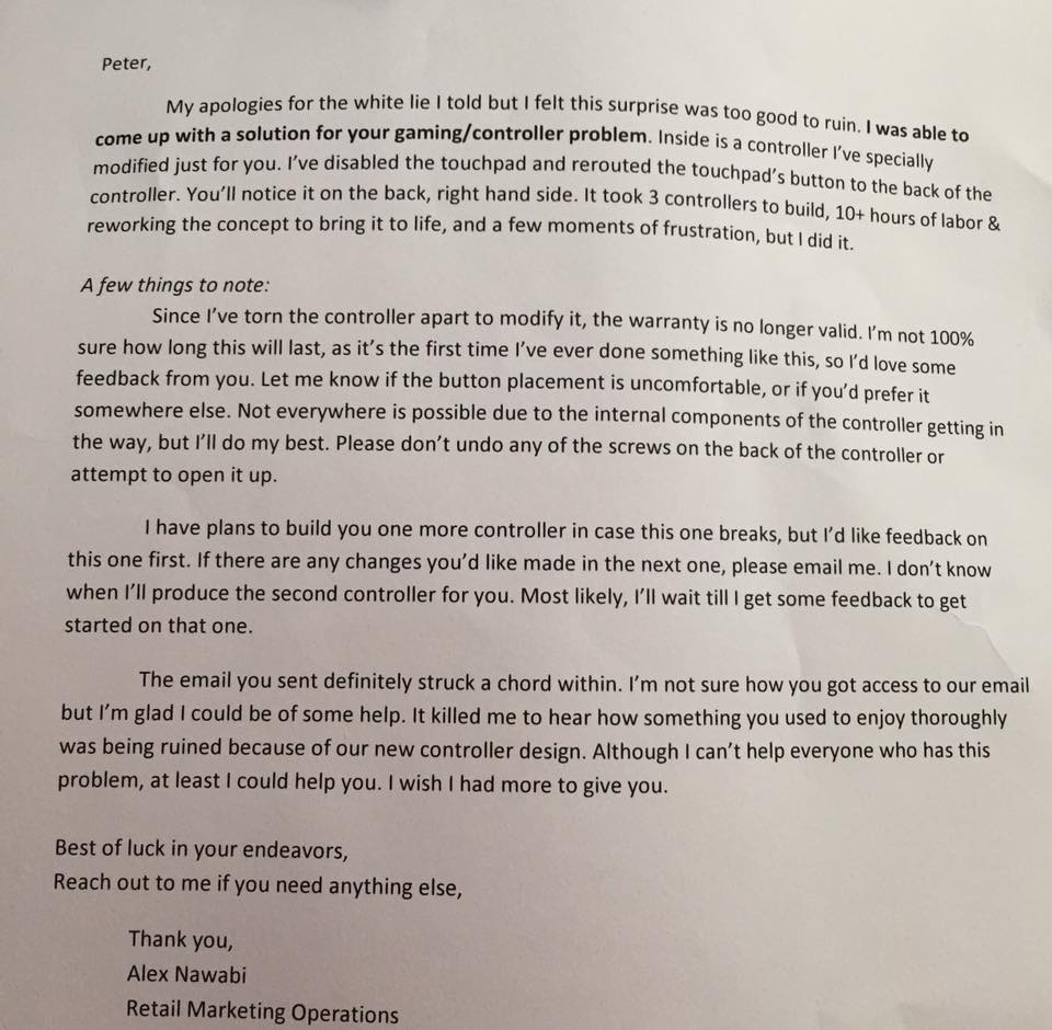 Lettera Alex Nawabi