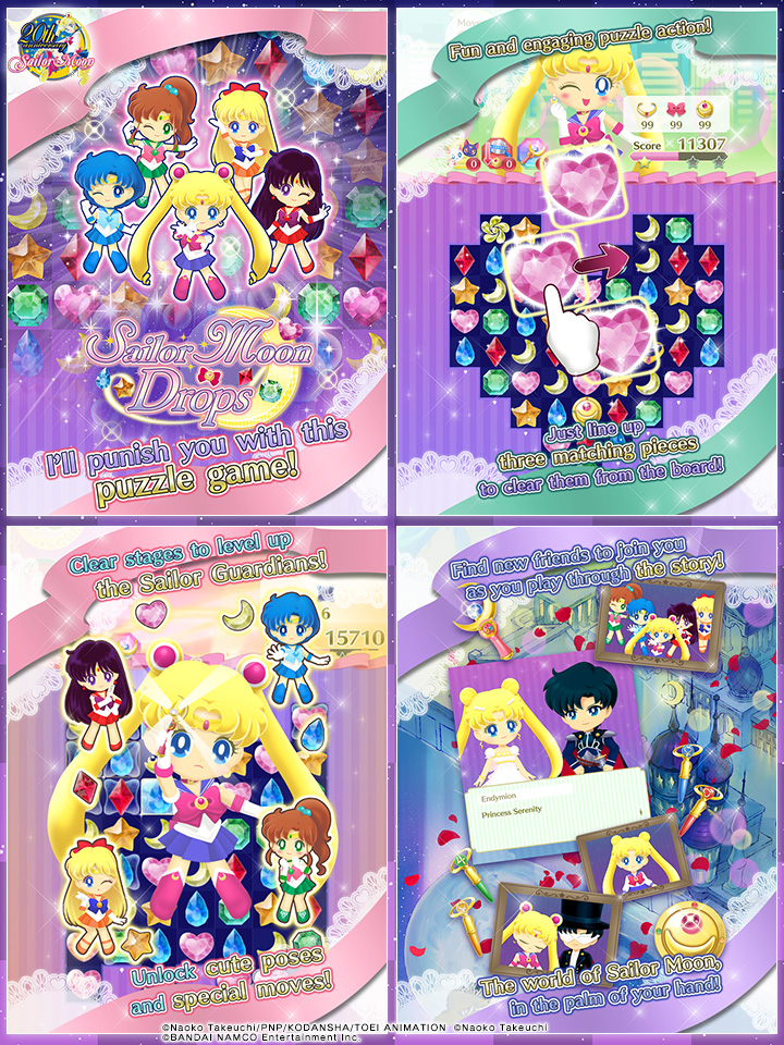 Sailor Moon Drops Gameplay