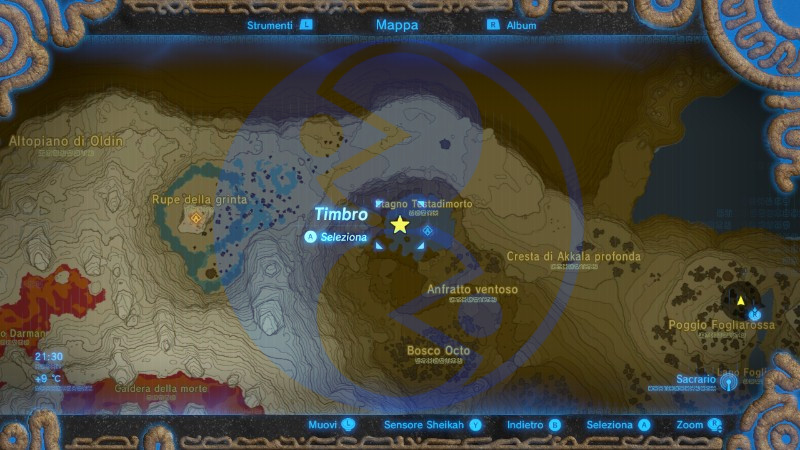 Zelda Breath of the Wild minisfida Tipo Sospetto Kilton Akkala mappa Nintendo Wii U Switch Gamempire
