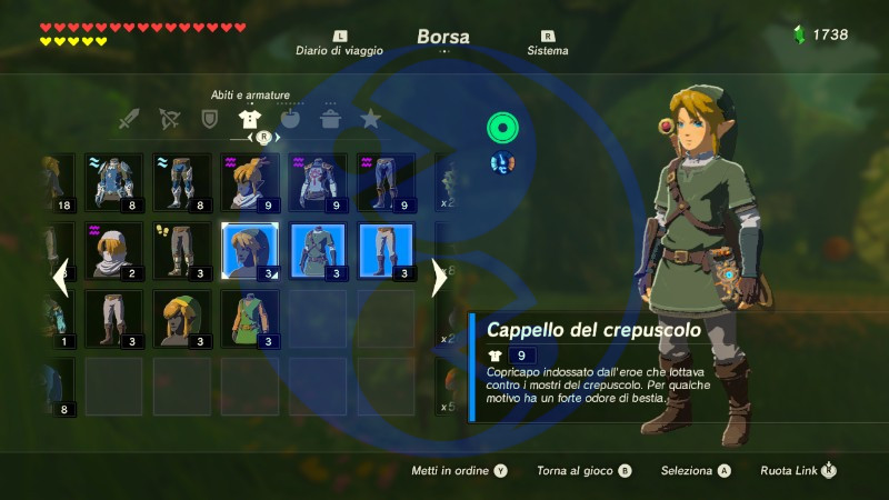 The Legend of Zelda Breath of the Wild guida armanture indossabili Set Eroe Crepuscolo Gamempire